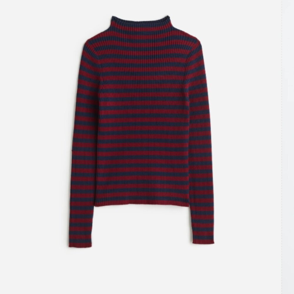 Madewell Striped Mockneck Sweater